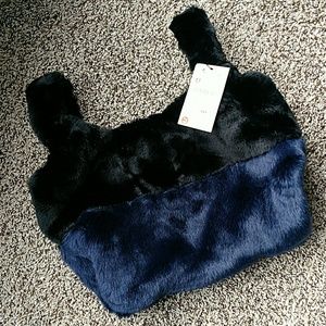 Zara fur handbag